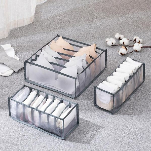 storage drawers 3pcs underwear box drawer type separate design nylon mesh home closet finishing artifact
storage drawers 3pcs underwear box drawer type separate design nylon mesh home closet finishing artifact