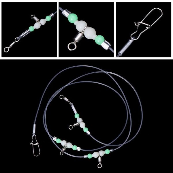 fishing hooks 1 group tackle line 3 swivels night luminous beads pin rolling connector
fishing hooks 1 group tackle line 3 swivels night luminous beads pin rolling connector