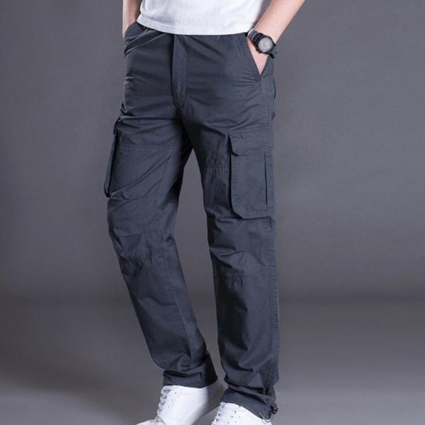 men's pants men trousers multi pockets solid color cargo breathable elastic waist camping workwear casual loose fashion, Black
men's pants men trousers multi pockets solid color cargo breathable elastic waist camping workwear casual loose fashion, Black