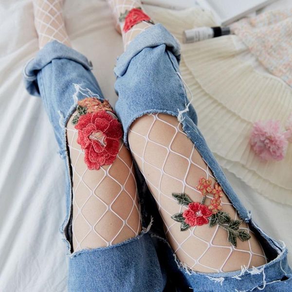 socks & hosiery lady transparent fishnet tights flower silk stockings mesh pantyhose embroidery flowers, Black;white
socks & hosiery lady transparent fishnet tights flower silk stockings mesh pantyhose embroidery flowers, Black;white