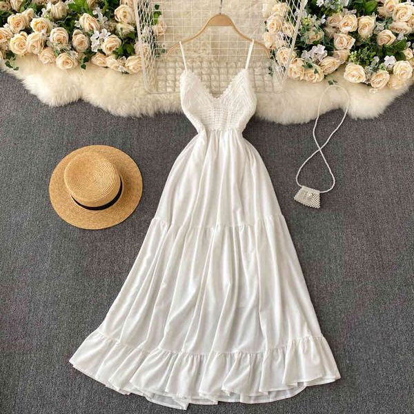 two piece dress foamlina crochet knitting patchwork v-neck sleeveless long women open back lace-up bandage beach party white
two piece dress foamlina crochet knitting patchwork v-neck sleeveless long women open back lace-up bandage beach party white