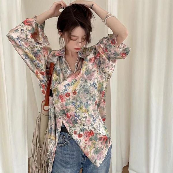 women's blouses & shirts design floral casual loose ladies oversized long sleeve blusas mujer, White
women's blouses & shirts design floral casual loose ladies oversized long sleeve blusas mujer, White