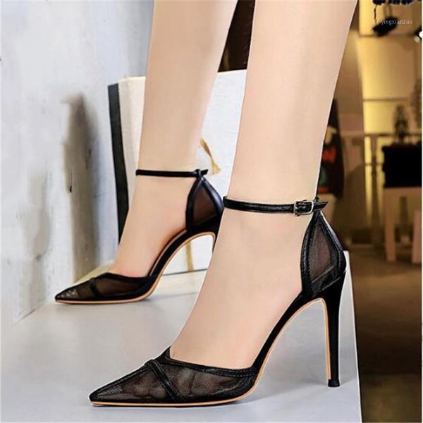 dress shoes mesh high heels sandals woman yellow nude wedding 10cm party summer 34-431, Black
dress shoes mesh high heels sandals woman yellow nude wedding 10cm party summer 34-431, Black