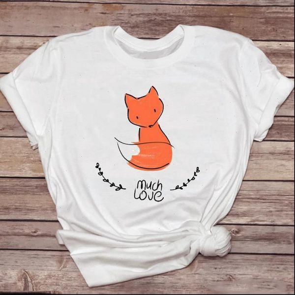 women t womens shirts fox cartoon simple cute short sleeve fashion 90s ladies print graphic lady shirt female tee, White
women t womens shirts fox cartoon simple cute short sleeve fashion 90s ladies print graphic lady shirt female tee, White