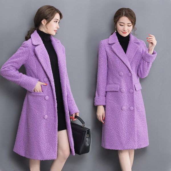 women's wool & blends women winter overcoat korean fashion design quality loose coat thickening double-breasted party clothes brand s-x, Black
women's wool & blends women winter overcoat korean fashion design quality loose coat thickening double-breasted party clothes brand s-x, Black