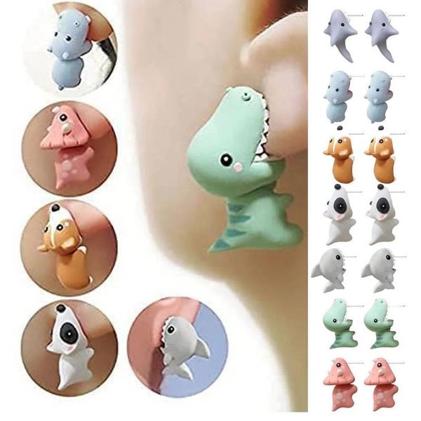 Stud Trendy And Cute Animal Shape Bite Earring Dinosaur Suitable For Women Cartoon Little Dog Whale Earrings Girl Fun Birthday Gifts, Golden;silver
Stud Trendy And Cute Animal Shape Bite Earring Dinosaur Suitable For Women Cartoon Little Dog Whale Earrings Girl Fun Birthday Gifts, Golden;silver