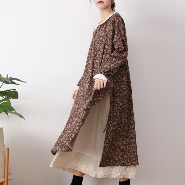 casual dresses sweet mori girl cottage cotton linen printed floral embroidery petal sleeve doll dress women lace up fake two piece long, Black;gray
casual dresses sweet mori girl cottage cotton linen printed floral embroidery petal sleeve doll dress women lace up fake two piece long, Black;gray