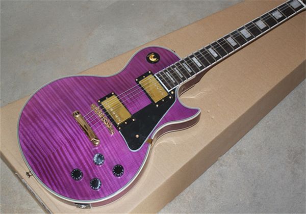 tiger flame maple custom shop purple electric guitar mahogany body neck rosewood fingerboard with golden hardware
tiger flame maple custom shop purple electric guitar mahogany body neck rosewood fingerboard with golden hardware