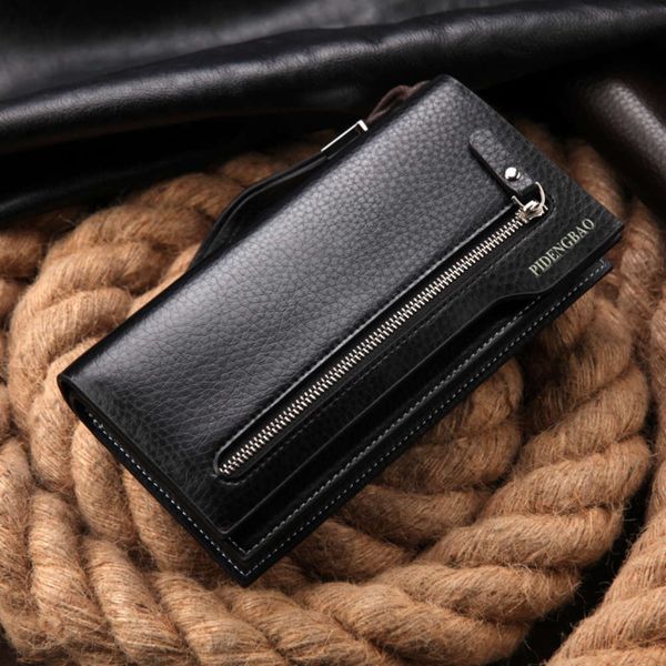 the wallet men's zipper long handbag function litchi pattern large capacity wallet multi card mobile phone bag, Black
the wallet men's zipper long handbag function litchi pattern large capacity wallet multi card mobile phone bag, Black