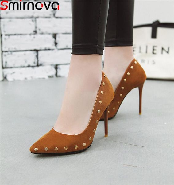 smirnova plus size 34-46 fashion spring shoes woman pointed toe shallow rivet high heels elegant prom wedding dress, Black
smirnova plus size 34-46 fashion spring shoes woman pointed toe shallow rivet high heels elegant prom wedding dress, Black