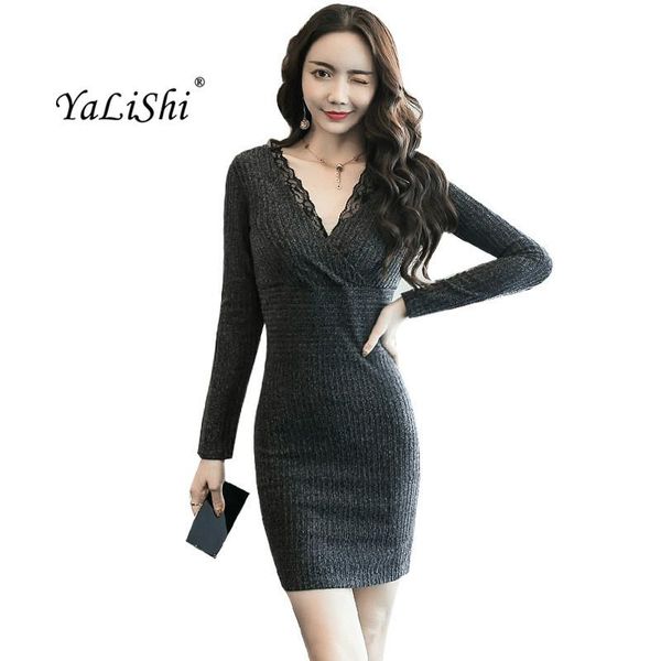 casual dresses plus size pencil dress 2021 women spring dark grey long sleeve v-neck lace work knitted mini elegant short, Black;gray
casual dresses plus size pencil dress 2021 women spring dark grey long sleeve v-neck lace work knitted mini elegant short, Black;gray