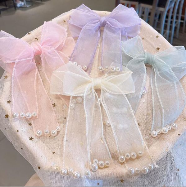 korea bow hairpin pearl streamer hair clip girls accessories headdress, Slivery;white
korea bow hairpin pearl streamer hair clip girls accessories headdress, Slivery;white