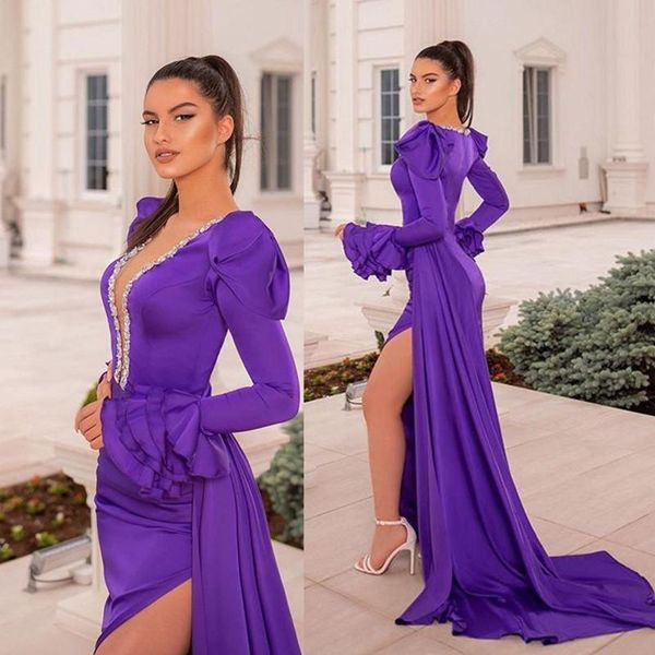 casual dresses high side split vestidos de novia plunging v neckline party with beaded long sleeves formal gowns, Black;gray
casual dresses high side split vestidos de novia plunging v neckline party with beaded long sleeves formal gowns, Black;gray