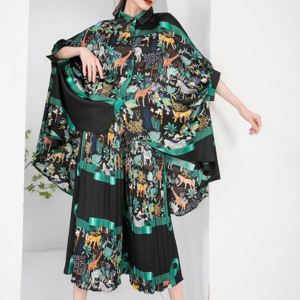 women's two piece pants female summer plus size satin texture personalized printing loose bat-sleeve pleated versatile wide-leg set, White
women's two piece pants female summer plus size satin texture personalized printing loose bat-sleeve pleated versatile wide-leg set, White