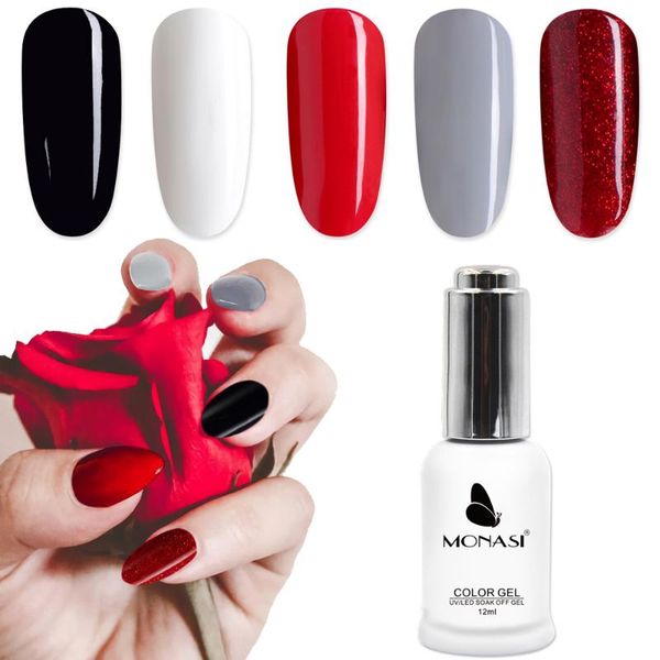nail gel monasi uv manicure set black white red glay colors 5pcs/lot soak off long lasting base and varnishes, Red;pink
nail gel monasi uv manicure set black white red glay colors 5pcs/lot soak off long lasting base and varnishes, Red;pink