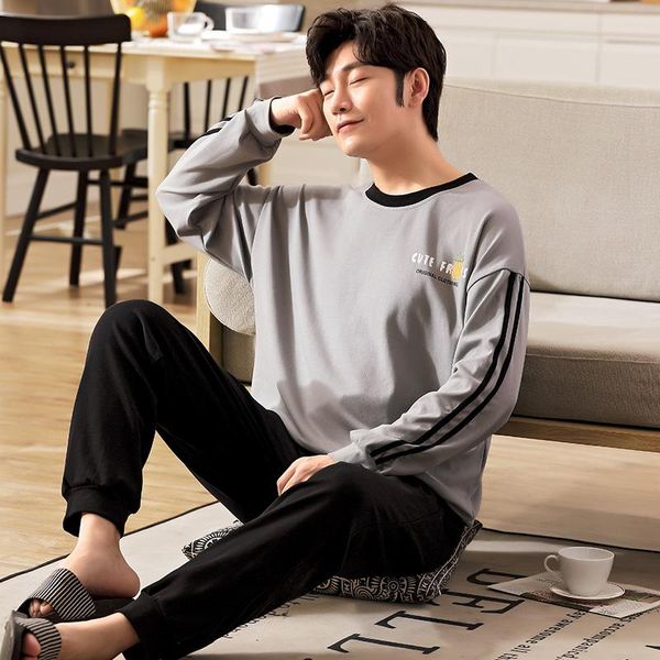men's sleepwear boy man pullover long sleeve trousers pajama beam wrist feet jammies o-neck home casual nightwear pyjamas pure cotton, Black;brown
men's sleepwear boy man pullover long sleeve trousers pajama beam wrist feet jammies o-neck home casual nightwear pyjamas pure cotton, Black;brown