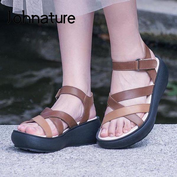 johnature hook & loop platform sandals genuine leather women shoes 2021 mixed colors sewing wedges casual ladies, Black
johnature hook & loop platform sandals genuine leather women shoes 2021 mixed colors sewing wedges casual ladies, Black