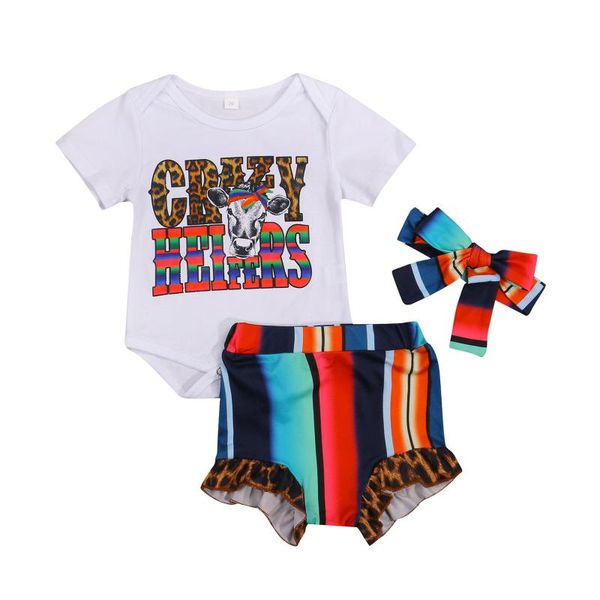 clothing sets baby girls 3pcs summer outfits, short sleeve cow letter print romper + shorts headband set, White
clothing sets baby girls 3pcs summer outfits, short sleeve cow letter print romper + shorts headband set, White