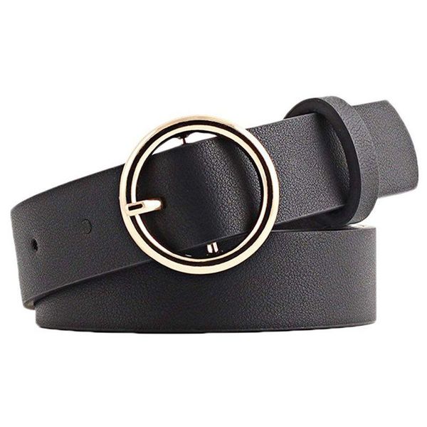 belts women's belt black round waist buckle alloy casual fashion imitation leather 105cm, Black;brown
belts women's belt black round waist buckle alloy casual fashion imitation leather 105cm, Black;brown