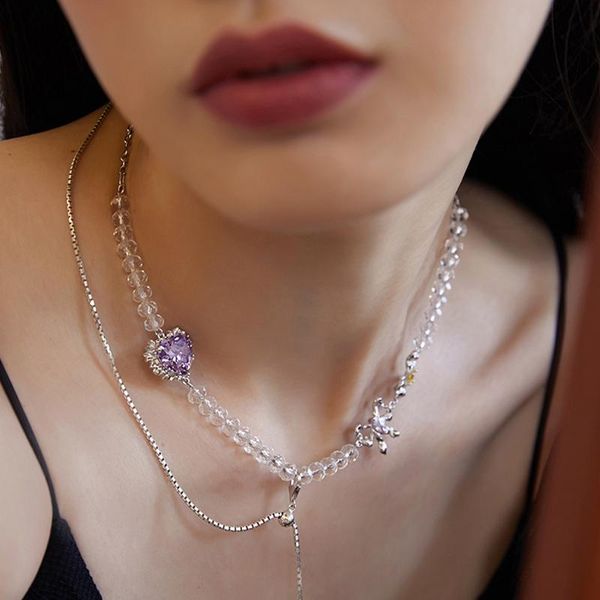 chokers mengjiqiao 2021 trendy purple heart crystal beads choker for women girls fashion metal bowknot necklace party jewelry, Golden;silver
chokers mengjiqiao 2021 trendy purple heart crystal beads choker for women girls fashion metal bowknot necklace party jewelry, Golden;silver