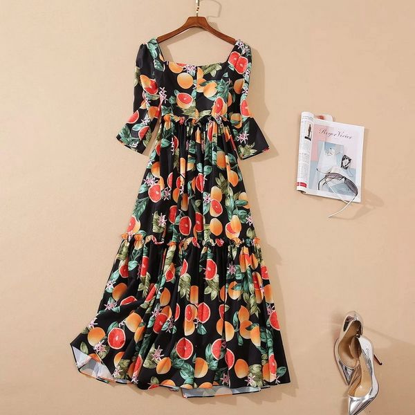 dresses autumn fashion clothing women square collar sweet fruit prints 3/4 sleeve large swing white black vestido, Black;gray
dresses autumn fashion clothing women square collar sweet fruit prints 3/4 sleeve large swing white black vestido, Black;gray