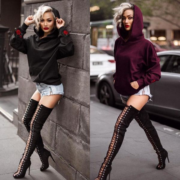 women's hoodies & sweatshirts hirigin hooded womem sweatshirt 2021 autumn women hoodie fashion rose embroidery streetwear long sleeve p, Black
women's hoodies & sweatshirts hirigin hooded womem sweatshirt 2021 autumn women hoodie fashion rose embroidery streetwear long sleeve p, Black