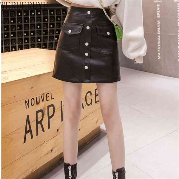 werueruyu single-breasted pinafore faux leather strap skirts womens high waist mini brown skirt vintage suspender skirt 210608, Black
werueruyu single-breasted pinafore faux leather strap skirts womens high waist mini brown skirt vintage suspender skirt 210608, Black
