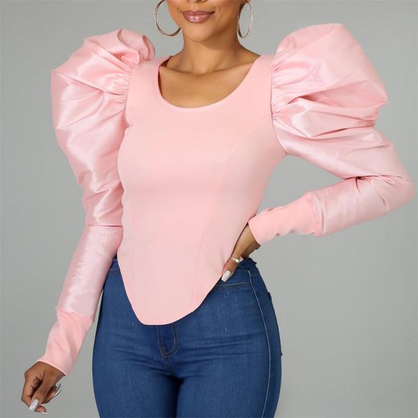 women's blouses & shirts solid color puff long sleeve women blouse office autumn summer elegant irregular tee shirt streetwear mujer t, White
women's blouses & shirts solid color puff long sleeve women blouse office autumn summer elegant irregular tee shirt streetwear mujer t, White