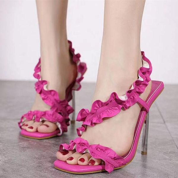 pleated falbala strap slip on summer sandals heeled slippers fancy square toe women high heels shoes, Black
pleated falbala strap slip on summer sandals heeled slippers fancy square toe women high heels shoes, Black