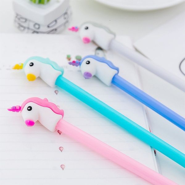 pen creative cartoon unicorn neutral 0.5mm black signature office learning stationery 
pen creative cartoon unicorn neutral 0.5mm black signature office learning stationery