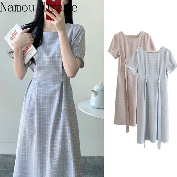 vintage dresses sales woman summer short sleeve cute sweet korea japan style design blue pink lattice plaid dress 210429, Black;gray
vintage dresses sales woman summer short sleeve cute sweet korea japan style design blue pink lattice plaid dress 210429, Black;gray