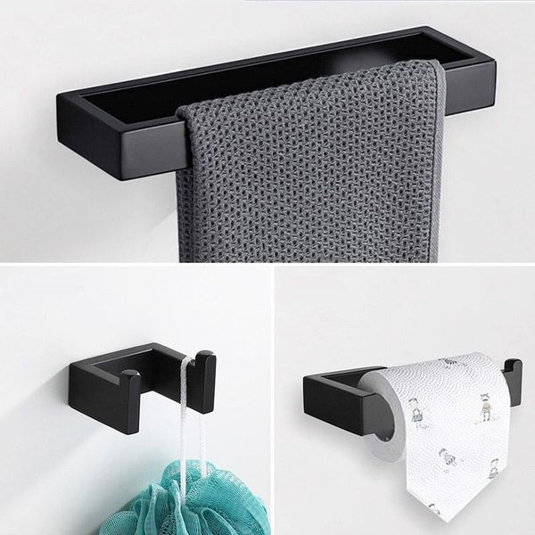 bath accessory set black bathroom hardware 304 stainless steel towel holder paper robe hook
bath accessory set black bathroom hardware 304 stainless steel towel holder paper robe hook