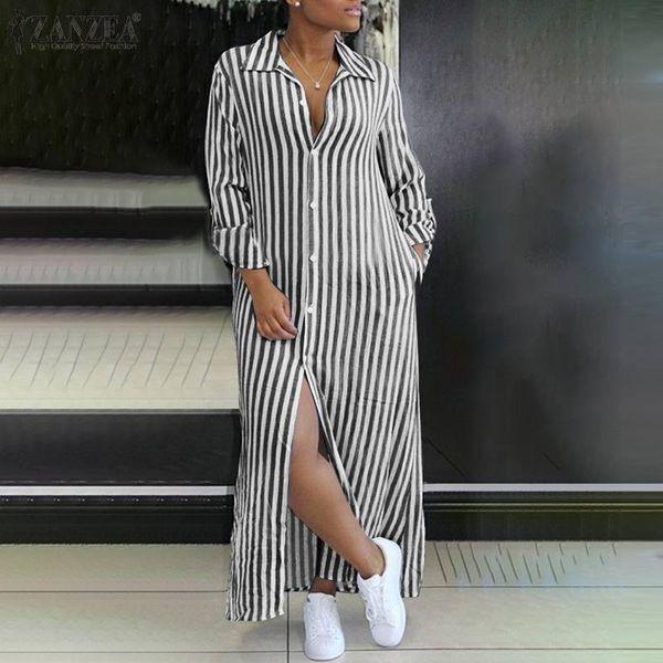 casual dresses oversized women autumn sundress elegant lapel neck long sleeve vestidos kaftan robe femme striped ol shirt dress, Black;gray
casual dresses oversized women autumn sundress elegant lapel neck long sleeve vestidos kaftan robe femme striped ol shirt dress, Black;gray