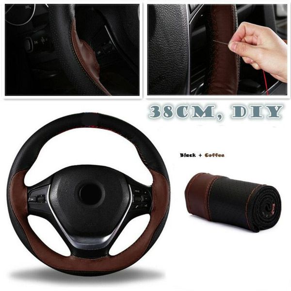 steering wheel covers coffee diy 38cm genuine leather car cover with needles and thread interior accessories
steering wheel covers coffee diy 38cm genuine leather car cover with needles and thread interior accessories