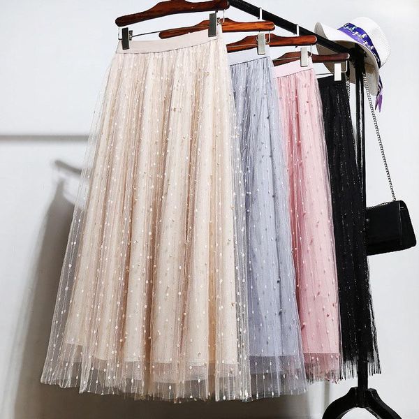 skirts 3 layers beading long maxi tulle skirt female 2021 summer autumn high waist pleated midi women pink gray femme, Black
skirts 3 layers beading long maxi tulle skirt female 2021 summer autumn high waist pleated midi women pink gray femme, Black