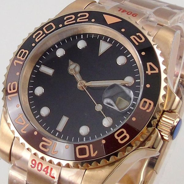 wristwatches rose gold plated 40mm tandorio genuine nh35 miyota 8215 movement men's watch black dial sapphire glass date 904l steel bra, Slivery;brown
wristwatches rose gold plated 40mm tandorio genuine nh35 miyota 8215 movement men's watch black dial sapphire glass date 904l steel bra, Slivery;brown