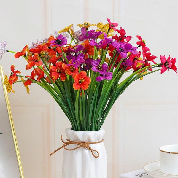 decorative flowers & wreaths 12pc artificial plastic orchid flower plant fake silk wedding arrangement for home decoration
decorative flowers & wreaths 12pc artificial plastic orchid flower plant fake silk wedding arrangement for home decoration