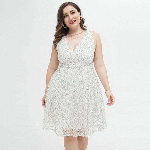 plus size dresses white lace party dress woman 2021 summer female v neck sleeveless high waist casual women clothing, Black
plus size dresses white lace party dress woman 2021 summer female v neck sleeveless high waist casual women clothing, Black