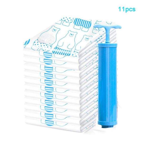 storage bags 11 pcs/set foldable seal reusable large with pump travel dustproof vacuum compressed bag organizer home save space
storage bags 11 pcs/set foldable seal reusable large with pump travel dustproof vacuum compressed bag organizer home save space