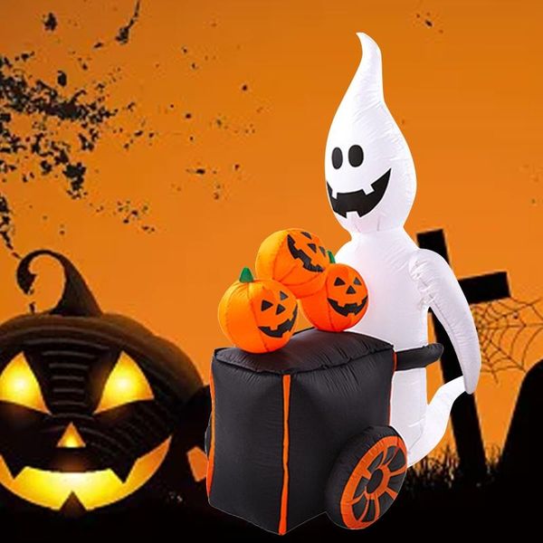 party decoration halloween pumpkin ghost cart inflatable model with led light props for garden courtyard indoor eu / us uk au plug
party decoration halloween pumpkin ghost cart inflatable model with led light props for garden courtyard indoor eu / us uk au plug