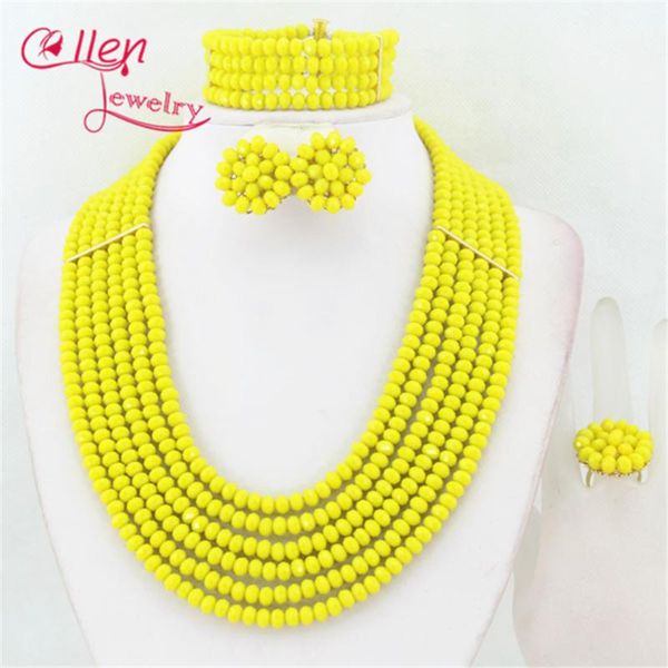 earrings & necklace yellow african beads jewelry set crystal women nigerian wedding bridal w6426, Silver
earrings & necklace yellow african beads jewelry set crystal women nigerian wedding bridal w6426, Silver