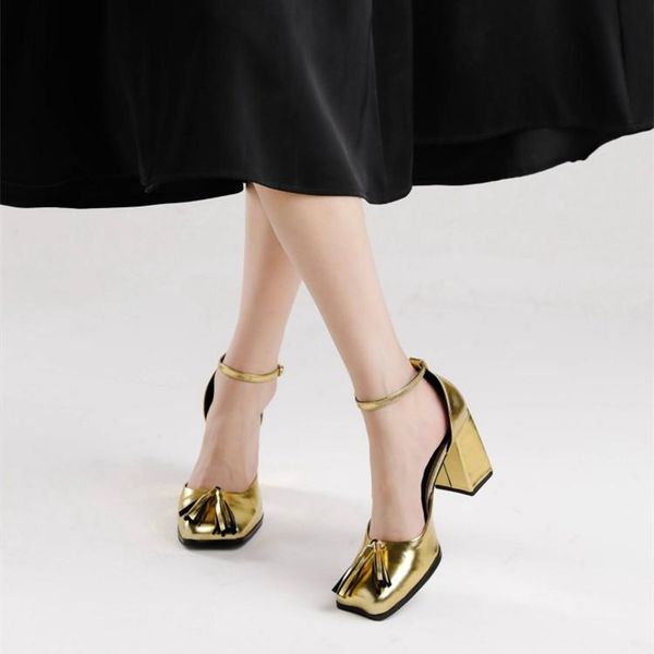 dress shoes women buckle strap leather pumps golden square toe mid-heels fringe mary jane wedding female shallow sexy, Black
dress shoes women buckle strap leather pumps golden square toe mid-heels fringe mary jane wedding female shallow sexy, Black