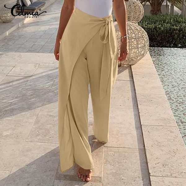 women's pants & capris celmia women casual wide leg vintage bandage trousers solid color loose office long palazzo pantalon female pant, Black;white
women's pants & capris celmia women casual wide leg vintage bandage trousers solid color loose office long palazzo pantalon female pant, Black;white