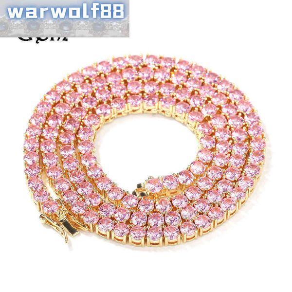 18k zircon row diamond jewelry hip hop 4mm pink necklace, men's and women's fashion versatile tennis chain, Black
18k zircon row diamond jewelry hip hop 4mm pink necklace, men's and women's fashion versatile tennis chain, Black