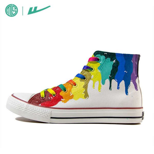 huili co branded cherry canvas sho men's burst into graffiti, hand-painted dream sky rainbow high couple's board
huili co branded cherry canvas sho men's burst into graffiti, hand-painted dream sky rainbow high couple's board