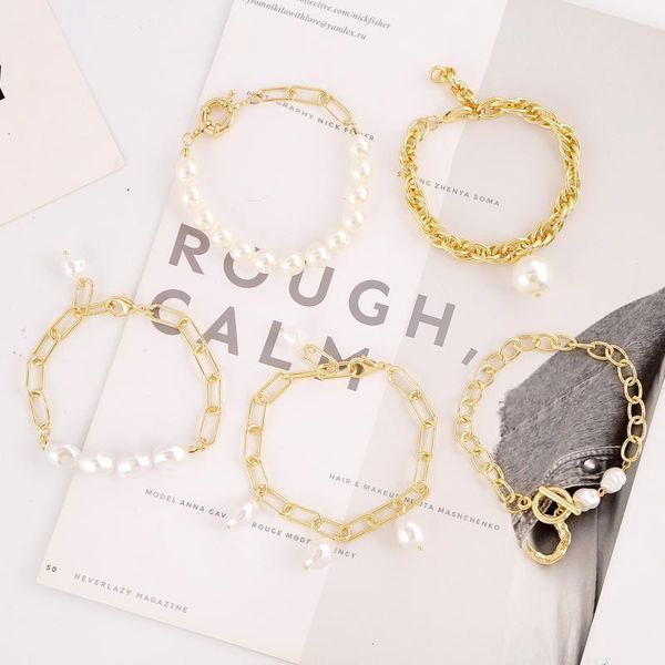 charm bracelets vintage pearl ins bracelet female jewelry golden metal necklace wedding trend femme, Golden;silver
charm bracelets vintage pearl ins bracelet female jewelry golden metal necklace wedding trend femme, Golden;silver