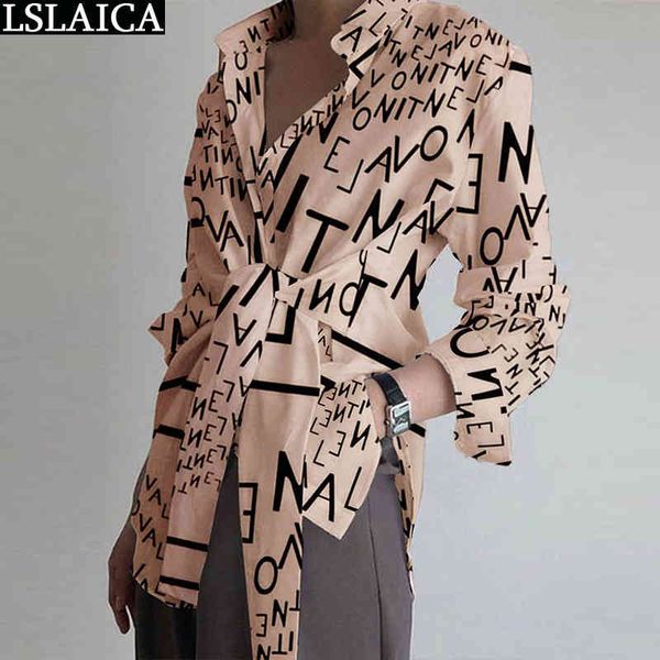 blouse women long sleeve shirts letter print turn-down collar sashes ladies irregular fashion loose office lady 210520, White
blouse women long sleeve shirts letter print turn-down collar sashes ladies irregular fashion loose office lady 210520, White