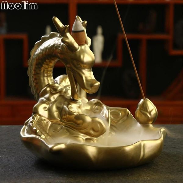 fragrance lamps ceramic gold dragon backflow incense burner creative home office decor stick holder zen buddhist censer
fragrance lamps ceramic gold dragon backflow incense burner creative home office decor stick holder zen buddhist censer