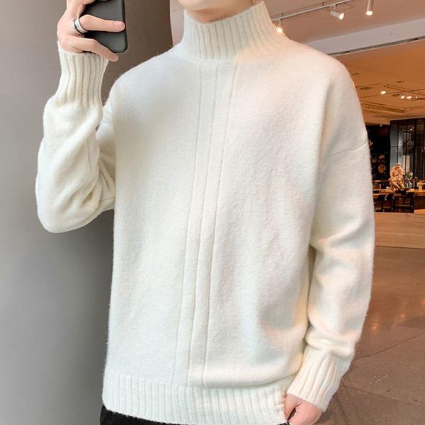 men's sweaters e-baihui solid sweater simple jacquard striped sweatshirt casual slim turtleneck all-match knitted pullover warm knitwea, White;black
men's sweaters e-baihui solid sweater simple jacquard striped sweatshirt casual slim turtleneck all-match knitted pullover warm knitwea, White;black