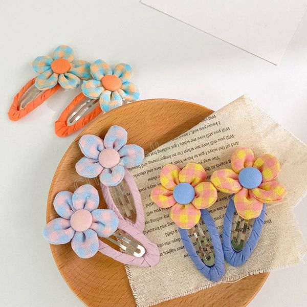 2pc/set cute grid fabric flower hair clips for children sweet girls barrettes hair accessories headwear headdress, Golden;silver
2pc/set cute grid fabric flower hair clips for children sweet girls barrettes hair accessories headwear headdress, Golden;silver